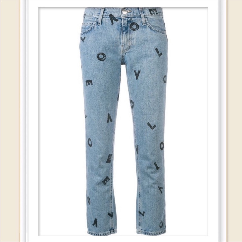 Current/ elliott straight leg crop denim